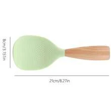 Heat Resistant Silicone Rice Scoop, Anti-Stick Rice Paddle, Upright Stance Spoon For Home Rice Cooker