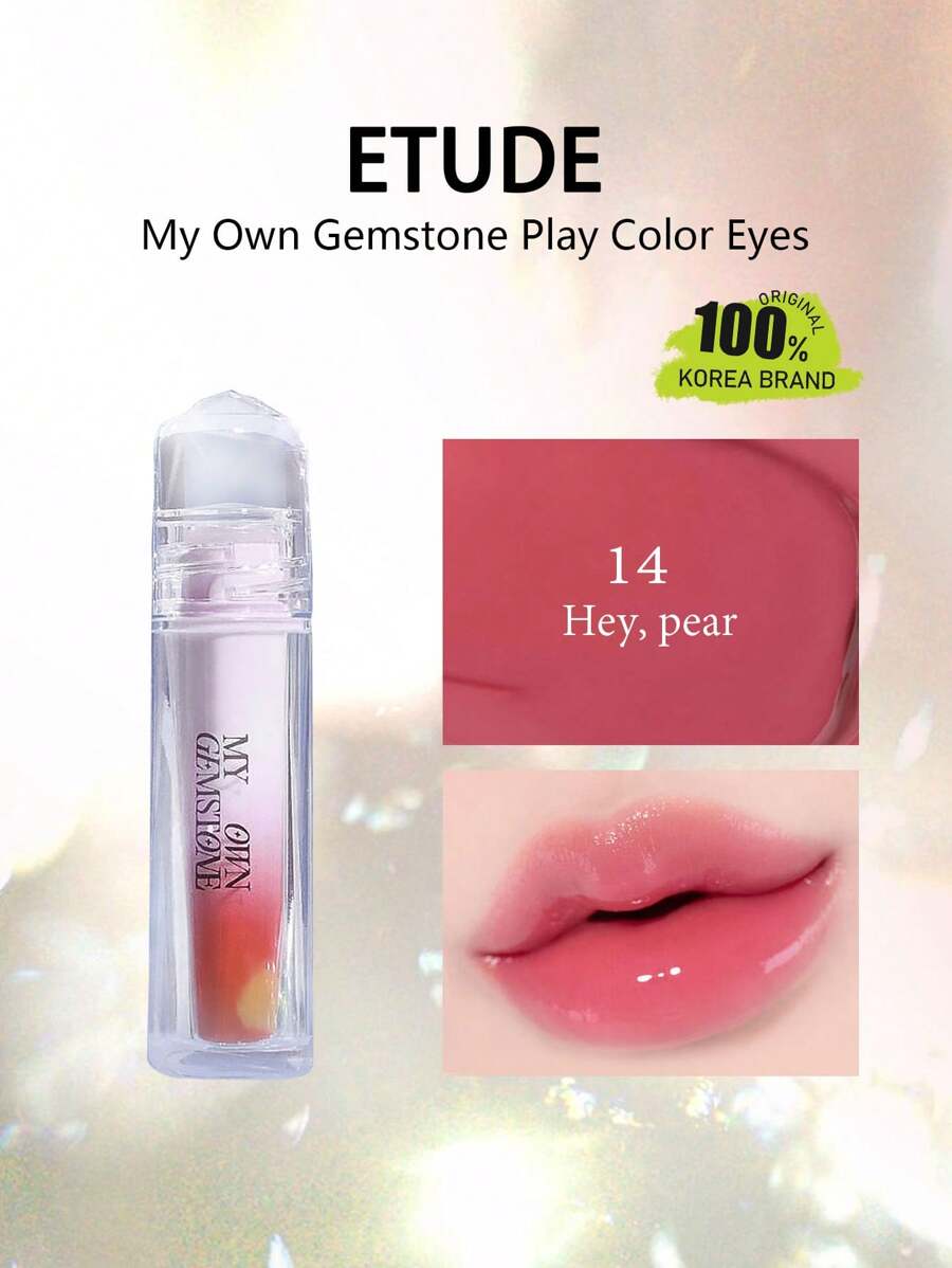ETUDE My Own Gemstone Over Glowy Tint 14 Hey Pearl，保湿光泽妆效，轻盈不粘腻，闪耀光泽，唇部高光，3D 光泽效果，日常妆容，韩国化妆品，3g/0.106fl.Oz。 - #14 Hey pearl - 查看 1
