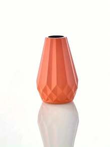 1pc Plastic Vase Scandinavian Color Vase Wet And Dry Flower Arrangement Container Decorative Planter Crafts Imitation Glaze Drop Resistant Living Room Drop-Proof Vase Decorative, Creative Minimalist Fresh And Simple Floral Vase , Home Decoration Ornaments Gifts Birthday Graduation