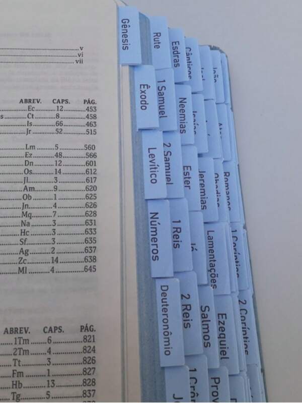 Abas Adesivas Marcador Índice Para Bíblia (Azuis) Abas Para Bíblia Evangélica