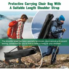 2 包露营椅替换袋，可折叠露营椅携带替换袋，草坪椅保护袋，户外运动旅行沙滩椅包，40 英寸 - 黑色 - 查看 2