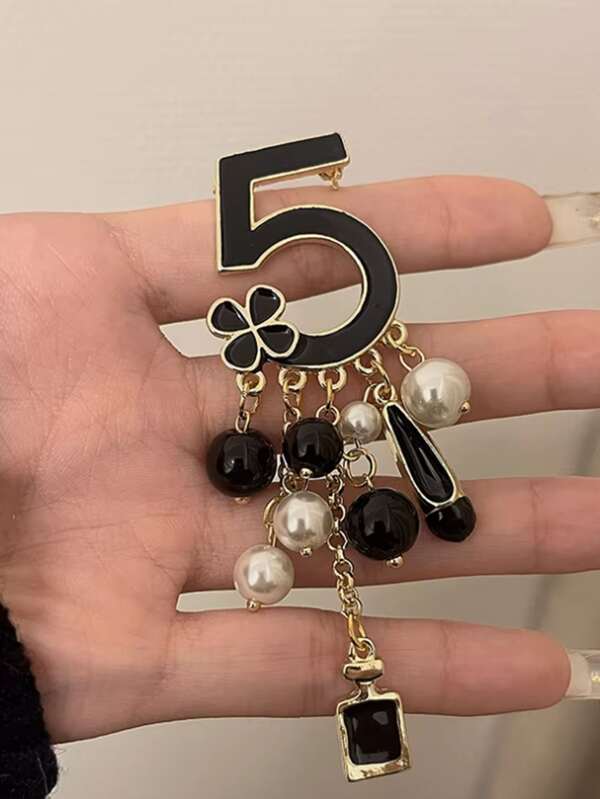 Pearl Tassel Brooch Pin Jewelry For Women