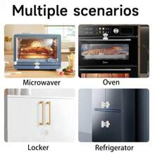 1/2/4pcs Locks, Cabinet Locks, Refrigerator Locks - Easy Install, No Tools Needed, Black & White, Childproof Security Locks Without Power Or Battery - Multicolor - View 5