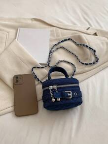 Korean Rhombus Chain Shoulder Bag Women 2025 New Mini Handbag, Cross Body Style