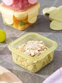 1pc 2.03oz Mini Fresh-Keeping Box Plastic Side Dish Storage Box Seasoning Dispensing Box Sealed Box, Storage Boxes For Organizing