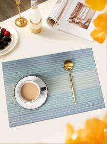 1-8 piezas Individual rectangular de PVC, lavable, fácil de limpiar, antideslizante, resistente al calor, manteles para mesa de comedor, pensamientos dulces, manteles elegantes, decoración de mesa, tapete para cocina y comedor, decoración de boda y festividades