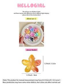 Hair Clips Claw Clips 6Pcs Mini College Style Hair Clip: Mini Small Petal-Shaped Hair Clip For Curls. Hawaiian Hair Clip For Thick Hair. 1.57 Inches Long. Perfect For A Lady's Sweet Style For Daily Commuting, Dates, Parties, Weddings, Fashionable Beach Hair Accessories, Back-To-School Season, A Perfect Gift For Your Female Friends!!, School Stuff, College Autumn Accessories Flower Hair Claw Fall Winter For Vacation Outfits Woman - Coneflower - View 9