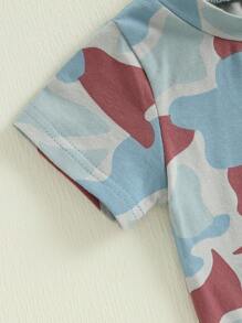 Toddler Baby Boy Clothes Summer Camouflage Short Sleeve T Shirt Tops And Shorts Cute Infant Baby Boy Outfits Clothing Set