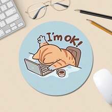 1 Peça Mouse Pad Engraçado e Fofo, Múltiplas Opções de Tamanho, Mouse Pad Quadrado ou Redondo para Mesa, Mini Mouse Pad de Viagem Pequeno com Base de Borracha Antiderrapante, Mouse Pad de Borracha para Laptop e Escritório para Meninas e Meninos, Adequado para Escritório, Casa, Estudo e Jogos