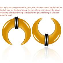 1 pieza/2 piezas Kits de estiramiento de vidrio acogedor 14G-2G Pinzas taper con anillos en O Retenedores de septo de búfalo Perforación corporal hipoalergénica