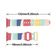 Elastyczny pasek sportowy z nadrukiem kompatybilny z 40 mm 38 mm 41 mm 44 mm 45 mm 46 mm 42 mm 49 mm, lekka i oddychająca bransoletka kompatybilna z zegarkami z serii 10/9/8/7/6/5/4/3/2/1/Ultra, modny i wygodny design