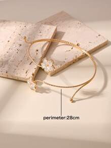 1pc Women's Fashion Floral Armband, Minimalist & Versatile, Suitable As Sister Or Girlfriend Gift - Multicolor - View 3