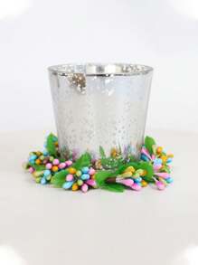 1套-复活节春季彩色装饰花环仿真浆果复活节蜡烛花环 - 彩色 - 查看 1