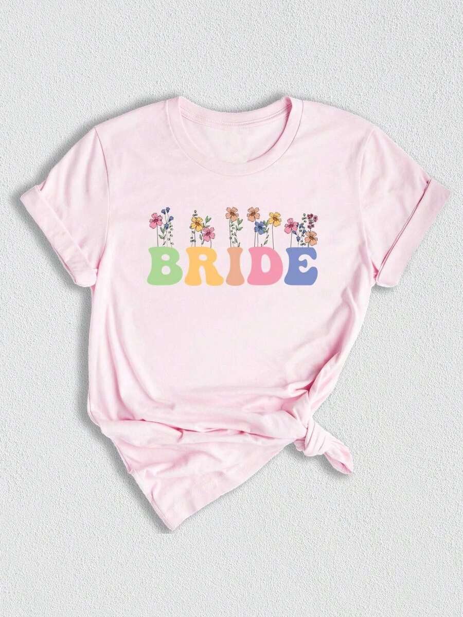 Bride Shirt, Engagement Shirt, Honeymoon Shirt, Bridal Gift, Wildflower Wedding Shirt, Bridal Shower Shirt, Wildflower Bride Shirt