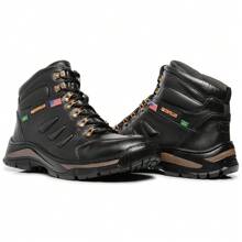 Coturno Masculino Couro Solado Borracha Bota Reforçado Cat
