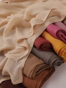 1 Stück Damen Einfarbiger Schal Sommer Pashmina Schals und Tücher Lange Weiche Weibliche Muslimische Hijab Stolen Kopftücher