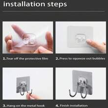 2 Pieces Of Stainless Steel Solid Double Hooks Hooks No Drilling Behind The Door Wall Mounted Bathroom Toilet Kitchen Hooks