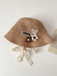 Toddler Summer Breathable Sun Ion Hat, Fashion Girl Baby Sun Visor Beach Bucket Hat