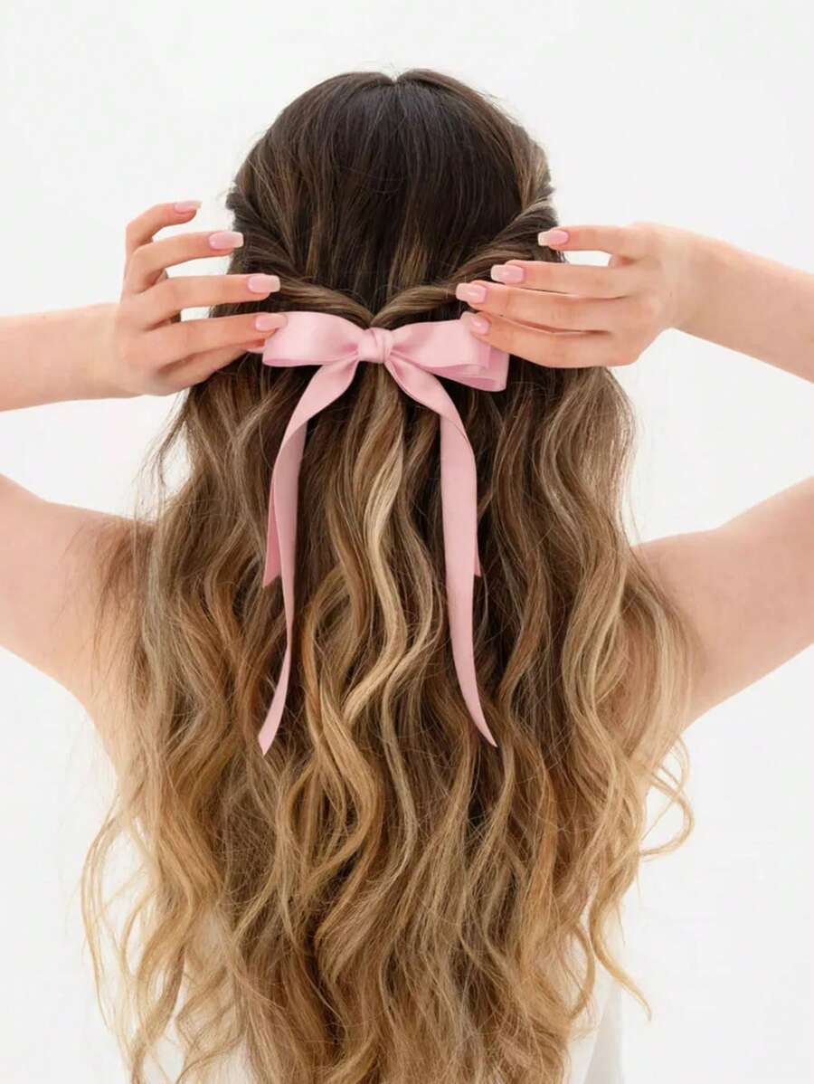 مشبك شعر بفيونكة شريط طويل على طراز الجنية، إكسسوار شعر أنيق وعملي لأي مناسبة، هدية عيد الحب الجميلة، مشابك شعر، مشابك شعر، مشابك شعر، ملابس شتوية للنساء، فيونكات، إكسسوارات شعر