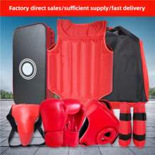Double Layer Thick And Efficient Protection Sanda Protective Gear, Complete Set Of Martial Arts Training Combat Protective Gear, Boxing Protective Gear, Sanda Protective Gear