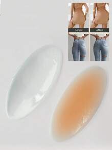 2pcs Women's Sexy Invisible Design Reusable Buttocks Silicone Pads, Used To Physically Enhance The Buttocks On Both Sides And Shape The Body, Support The Hips And Buttocks Patches That Show Enlargement, Suitable For Ladies Of Various Body Types
