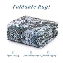 Area Rugs Washable Rugs Vintage Rug For Living Room Distressed Medallion Rug For Bedroom Low Pile Nursery Rug Boho Office Rug Neutral Rug Oriental Farmhouse Rugs - Gray Green - 查看 7