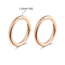 2PCS 18G-16G Aço Inoxidável Anel Clicker Sem Costura Lábio Nariz Daith Cartilagem Helix Tragus Anel de Arco
