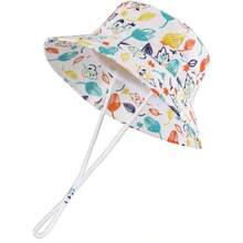 Baby Sun Hat, Toddler Bucket Hat, Wide Brim Children's Beach Hat, Sun Protection Hat, Unisex Kids - Printed Short Brim Bucket Hat - View 40