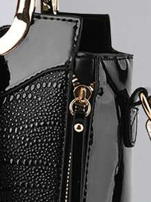 Classic Solid Color Crocodile Texture Square Handbag, Tote Bag, Ladies Commuter Shoulder Bag, Best Mother Day Gifts Ever