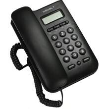 Teléfono con cable con identificador de llamadas, extensión de teléfono fijo pequeña para uso doméstico/oficina/hotel