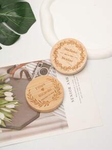 Personnalisation 1/10/15 pièces Ouvre-bouteille rond en bambou de 6/6,5 cm avec dos magnétique, parfait pour les projets DIY, les cadeaux de mariage et les cadeaux de fête. Ustensile de cuisine pour la maison, ouvre-bouteille à bière, cadeau pour le père