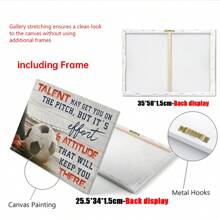1pc Football Canvas Wall Art, Inspirational Soccer Quote Print, Frameless Sports Themed Decor For Boys Gym Bedroom Living Room - 12x16 Inch Motivational Poster, Gift For Football Enthusiasts Gifts Birthday Graduation