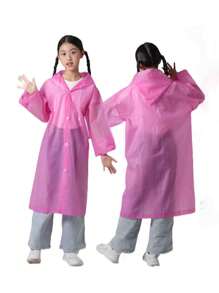 1pc Ultra-Light Portable Children's Waterproof Raincoat, Reusable Poncho With Head Cover And Sleeves, Easy To Carry For Outdoor Camping Trips, Breathable And Waterproof, Foldable, Waterproof Raincoat For Boys And Girls, School Gift