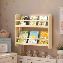 Estantería de pared de madera para libros, estantería para libros, estantería para habitaciones infantiles, estantes de pared para la sala de estar, habitación infantil, dormitorio