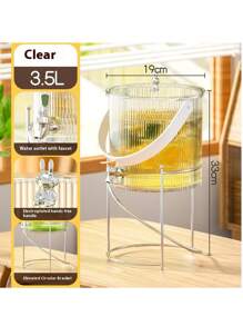 Jarra dispensadora de agua para refrigerador de gran capacidad con grifo, vaso para té de frutas, jarra de agua fría para el hogar, cubeta de agua fría para exteriores - Multicolor - Ver 19