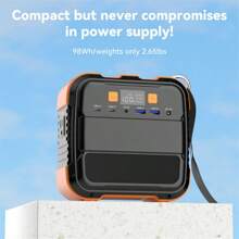 FF Flashfish Flashfish 120W Portable Power Station, 98Wh/26400mAh Solar Generator Backup Power Battery Pack With AC/Type-C/USB/Flashlight, 110V Power Bank For Charging Laptop Phone Tablet In Camping RV Van Trip - US A Type Plug(110-127V) - View 7