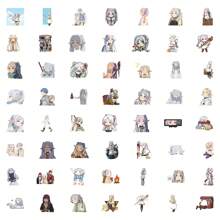 55pcs Frieren Beyond Journey's End Stickers For Teens Laptops,Cute Aesthetic Cartoon Vinyl Stickers For Bottle Skateboard Scrapbook Travel Case Computers Graffiti Decals