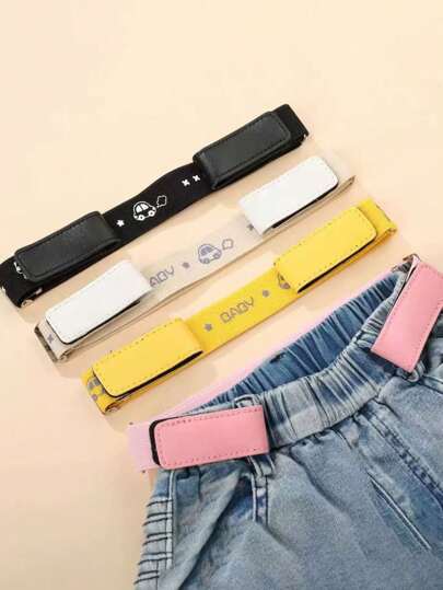 1pc Cartoon Pattern Elastic Waist Belt, Casual Waistband Suitable For Boys And Girls