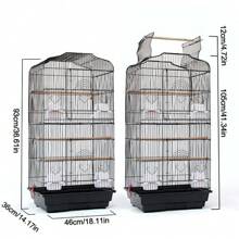 Budgie Cage Metal Parrot Bird Cage Open Top Bird Aviary For Cockatiels Canaries - Black - View 7