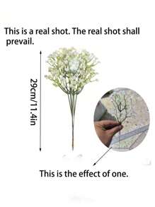 10/20pcs White/Pink Artificial Baby's Breath Flowers, Wedding Table Centerpiece, Bridal Bouquet, Wedding Decor, Suitable For Wedding Table Decoration, Cake & Dessert Decor, Birthday Party Decor - Multicolor - View 4