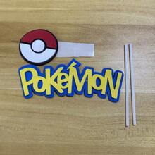 pokemon Set decorativo de 6 piezas de toppers para pastel de Pikachu Pokeball, ideal para mesa de postres y redes sociales