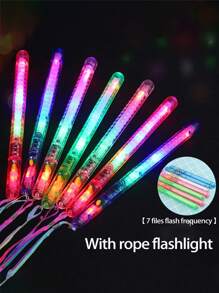 1 Pack Of LED Flash Sticks, Luminous Party Supplies With RGB Lights And 7 Flash Modes, Perfect For Bar, Wedding, Party, Concert, Birthday Gift, Toy And Decoration, Warning Lights For Night Activities - Holiday Accessory, Birthday Party Supplies, Wedding Supplies, Glow In The Dark Party Supplies, LED Light Up Toys, Neon Party Favors, Carnival Birthday Wedding Party Games Gifts Parties., Back To School Valentine Day