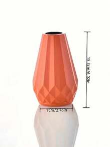 1pc Plastic Vase Scandinavian Color Vase Wet And Dry Flower Arrangement Container Decorative Planter Crafts Imitation Glaze Drop Resistant Living Room Drop-Proof Vase Decorative, Creative Minimalist Fresh And Simple Floral Vase , Home Decoration Ornaments Gifts Birthday Graduation