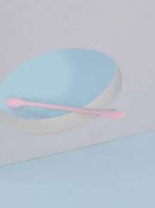 1pc Cosmetic Scoop Made Of Silicone, Both Ends Can Be Used For Foundation, Face Cream, Etc. Can Be Scooped Up