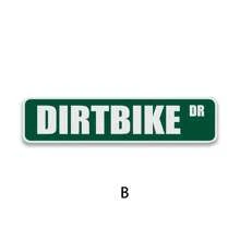 1个越野摩托车街牌，越野摩托车比赛标志，BMX，Braaap 街头摩托车比赛金属标志，摩托车越野耐力赛拉力赛技师牌匾，适合男士休闲室车库，金属标志墙艺术海报生日毕业礼物 - 彩色 - 查看 8