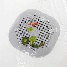 1 pièce Filtre anti-obstruction de lavabo avec motif, bouchon de vidage de baignoire et de douche au sol, bouchon désodorisant en silicone pour cuisine, couvercle de vidange au sol pour évier de cuisine, filtre de réservoir d'égout, vidange de salle de bain avec ventouse en silicone