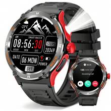 EIGIIS Smart Watches For Men With LED Flashlight 500mAh Big Battery Smart Watch 1.53" Big Screen Rugged Smartwatch 3ATM Waterproof Fitness Tracker For IOS Android Multifunctional Digital Watch Gifts For Men