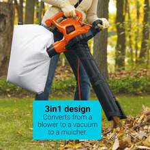BLACK+DECKER Corded Leaf Blower Leaf Vacuum And Leaf Mulcher 3-In-1, Up To 230 MPH, 12 Amp Handheld Blower And Vacuum Combo (BV3600) - 吹葉機 - 查看 12
