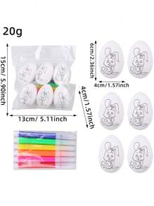 1 bộ/6 cái, Đồ trang trí tượng trứng vẽ tay DIY, Đồ trang trí nhà sáng tạo dễ thương, Thích hợp cho lễ Phục sinh, Tiệc sinh nhật, Bố cục cảnh, Máy tính để bàn, Cửa sổ, Đạo cụ quà tặng ngày lễ tạo không khí - Nhiều màu - Xem 11