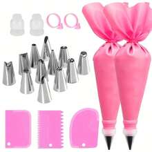 Set Of 21pcs For Cake Decoration Including Baking Tools, Molds, Piping Bags, And Tips. Pipping Bag And Tips Holder, For Cake Decorating, Baking Tools, Home Kitchen Accessories